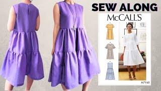 McCalls 7948 Sew Along  View C  Easy Tiered Dress