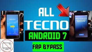 Tecno wx3p Frp Bypass  All Tecno Android 7 Google Account Bypass  YouTube Update Fix