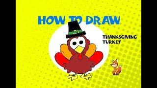 How to draw a Thanksgiving Turkey - Learn to Draw - ART LESSON arte