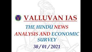 30012021 - HINDU full news analysis including EDITORIAL AND ECONOMIC SURVEY 2021