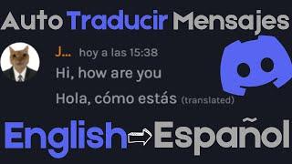 Cómo traducir MENSAJES del INGLES al ESPAÑOL Discord