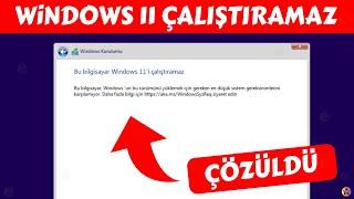 Bu Bilgisayar Windows 11i Çalıştıramaz Hatası Çözümü 2024