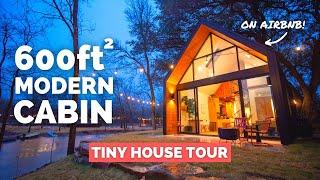 INCREDIBLE 600-sqft Modern Cabin Airbnb  Small House Tour