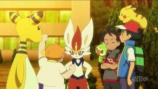 Goh Shows Cinderace To Sophocles  Pokémon Ultimate Journeys Episode 96 English Dub