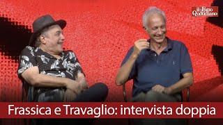 Nino Frassica e Marco Travaglio la surreale intervista doppia alla festa del Fatto
