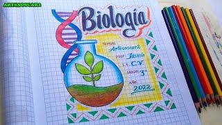 COMO DIBUJAR UNA CARATULA DE BIOLOGIA facil