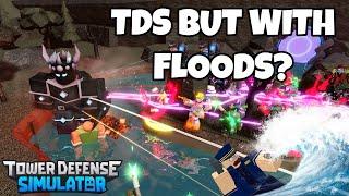 Fallen Mode TRIUMPH But the map is FLOODED?  Roblox Tower Defense Simulator