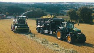 Silieren in Österreich mit zwei Häcksler  Grünroggen häckseln 2024  Fendt John Deere  Steyr