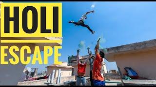 HOLI ESCAPE POV  BEST INDIAN PARKOUR  GOPRO  PARKOUR  HERO 8  holi 2020