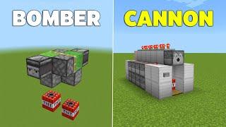 5 EASY TNT Cannons in Minecraft Bedrock Tutorial