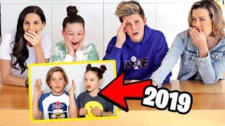 REACTING TO OUR FIRST YOUTUBE VIDEO *SHOULD WE DELETE IT??*
