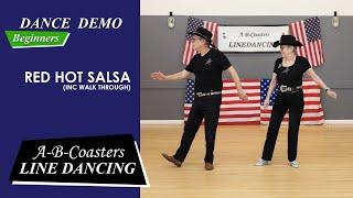 RED HOT SALSA - Line Dance Demo & Walk Through