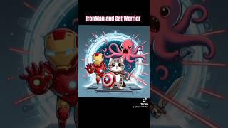 Cat Worrior vs Techno Octopus #ironman #reels #catworrior #shorts #ytshorts #subscribe