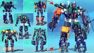 Combining 5 Transformers Into One Super Massive Transformer – The Best Besiege Creation Ever