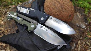 Cold Steel AD-15 SCORPION LOCK vs AD-10 TRI-AD LOCK. Open Air.