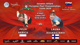 Day 7 Youth Its 9-ball at Dynamic Billard European Pool Championships Youth 2024.