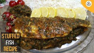 Seafood  Persian Stuffed Fish Recipe  Mahi Shekam Por   ماهی شکم پر جنوبی