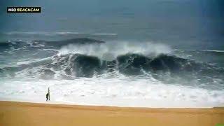 FIGHTING NAZARE SHOREBREAK