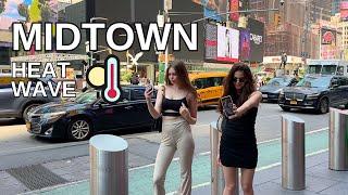 NEW YORK CITY Walking Tour 4K - MIDTOWN - Heat Wave - 93°F