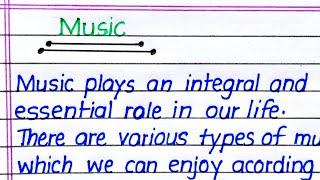 Music Essay in English  Essay on Music in English