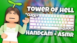 Tower of Hell but its keyboard ASMR With hand-cam  Roblox