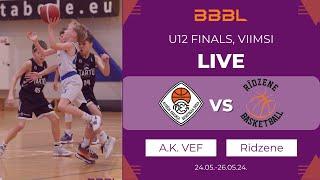 A.Kraukla VEF 2012 vs Ridzene 2012  BBBL Boys U12 Final Stage  Group Phase