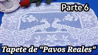 Centro de mesa de Pavo RealesTejido a crochetTécnica Filet.● Paso a Paso● video N°6