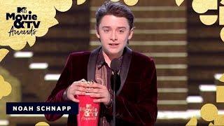 Noah Schnapp Accepts the Award for Most Frightened Performance  2018 MTV Movie & TV Awards