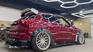 Nissan Juke Tuning with Clinched  Juke Red v2 in progress  Instagram JUKE_RED