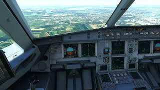 Fenix Airbus A320  Cockpit Approach + Landing in DUSEDDLDUSSELDORF  Professional