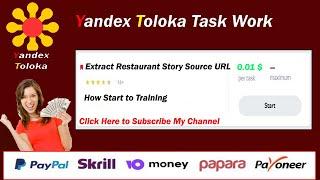 Extract Restaurant Story Source URL  Yandex Toloka Earn Money Online