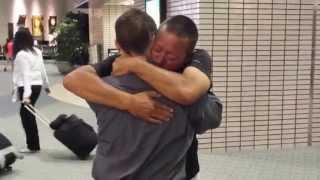 Father and son reunion after 18 years.