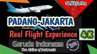 Flight Experience  Padang-Jakarta  Garuda Indonesia  real 4k