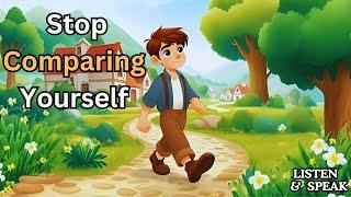 Stop comparing yourself  learn english through story  Improve English speaking skills everyday