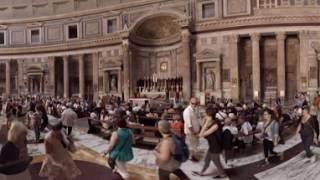 360 video Inside Pantheon Rome Italy