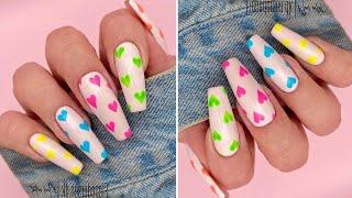 HEART NAIL ART AT HOME w DOTTING TOOL FOR BEGINNERS  GEL POLISH NAILS TUTORIAL  NAILS FASCINATION