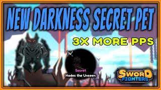 I HATCHED A DARKNESS SECRET PET & TRIPLED MY PPS  Sword Fighters Simulator  Update 11