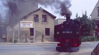 Reichsbahn-Nostalgie Rollwagen-Zug auf der Döllnitzbahn Oschatz-Kemmlitz 1991