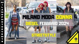 Milano Fashion Week Donna febbraio 2024 - Diesel street style