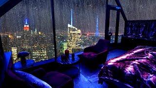 HEAVY RAIN in MANHATTAN  Heavy Rain for Sleep Study and Relaxation Meditation