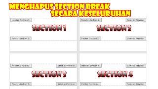 how to remove section breaks completely