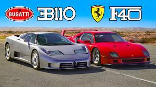 Ferrari F40 v Bugatti EB110 DRAG RACE