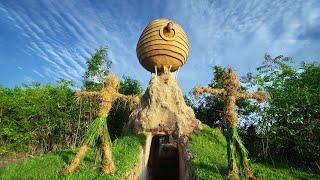 Build The Most Beautiful Natural Circle Mud House on High