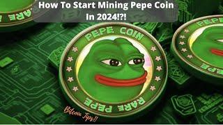 How To Mine Pepe Coin Using Windows  2024 Guide