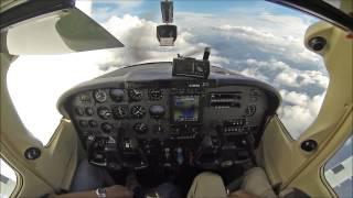 Cessna Skylane at 19000ft - cockpit video - must see