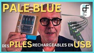 Pale Blue  des piles lithium-ion rechargeables en USB
