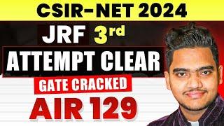 CSIR NET 2024  NET 3rd Attempt Clear - AIR 129  CSIR NET Toppers with GP Sir