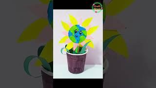 Easy Happy Earth Day Craft Idea #Shorts #YoutubeShorts  @CraftStack