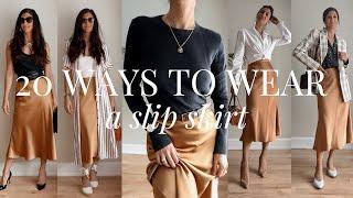 20 Slip Skirt Outfit Ideas  Styling Closet Essentials  Slow Fashion