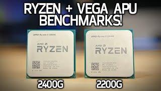 AMD Ryzen + Vega APUs Tested 2200G + 2400G Benchmarks